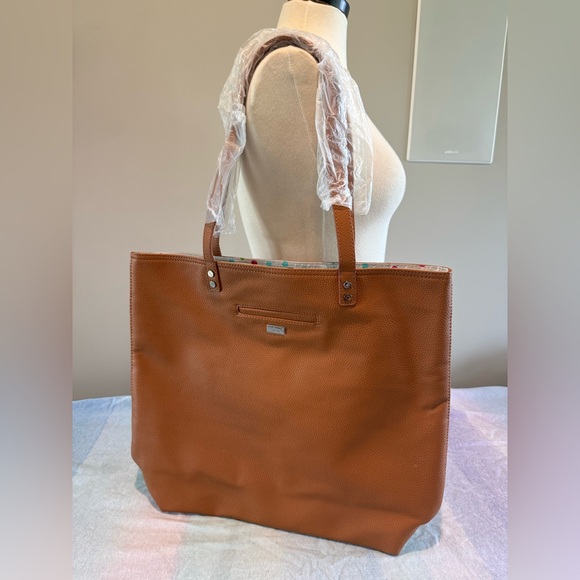 Thirty-One Brown Tote Bag with Structured Design - Picture 1 of 4